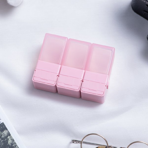 Suzzi CUBIC Travel Bottle - Pink - S 50ml - Three Piece Travel Set